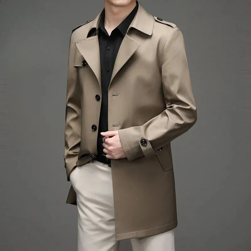 Мужские пальто высокого качества новые весенне-осенние мужские куртки