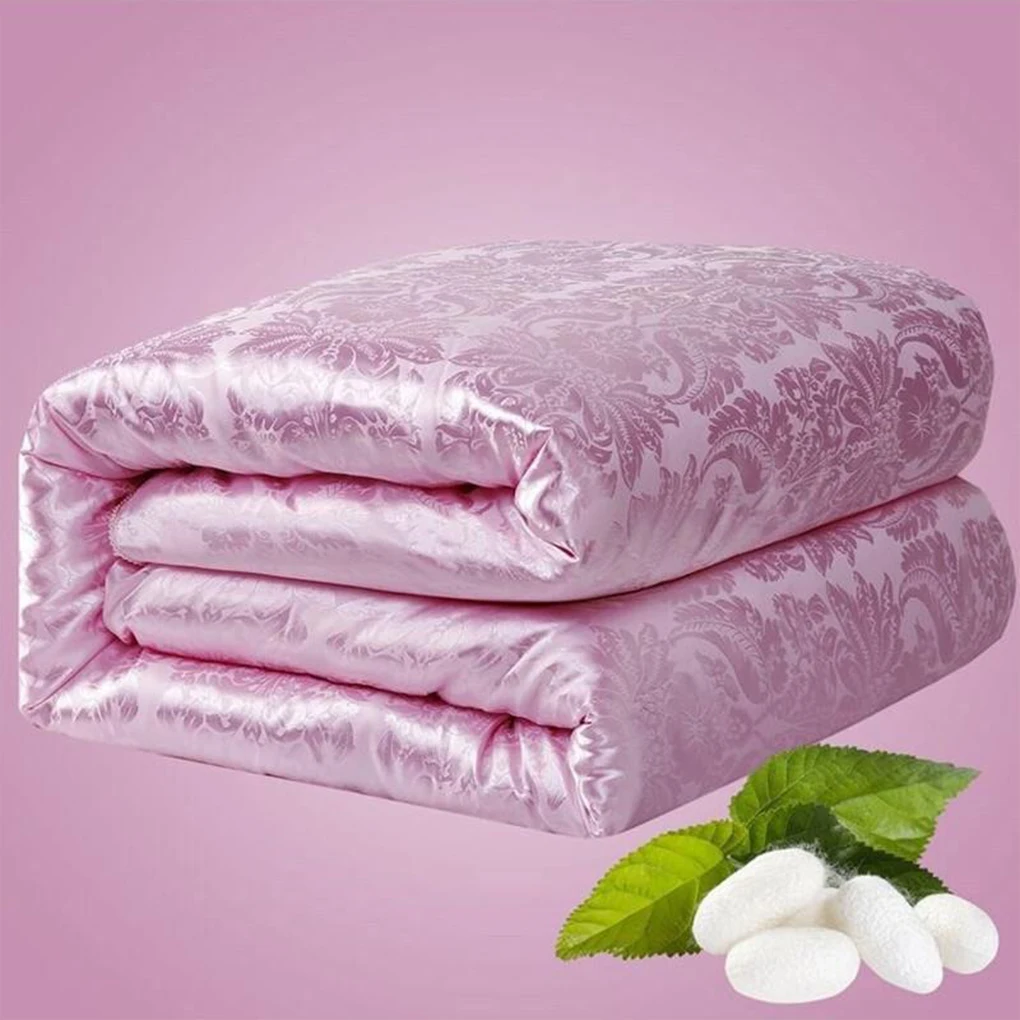 

Duvet Silk Quilt Solid Color Comforters Lightweight Blanket Double Twin Size