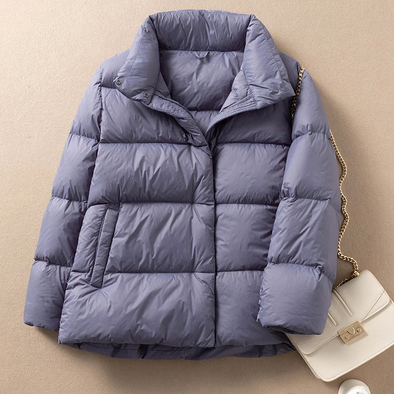 Short Down Jacket Women New Winter Coat Autumn and Winter Casual Stand Collar Coat for Warmth