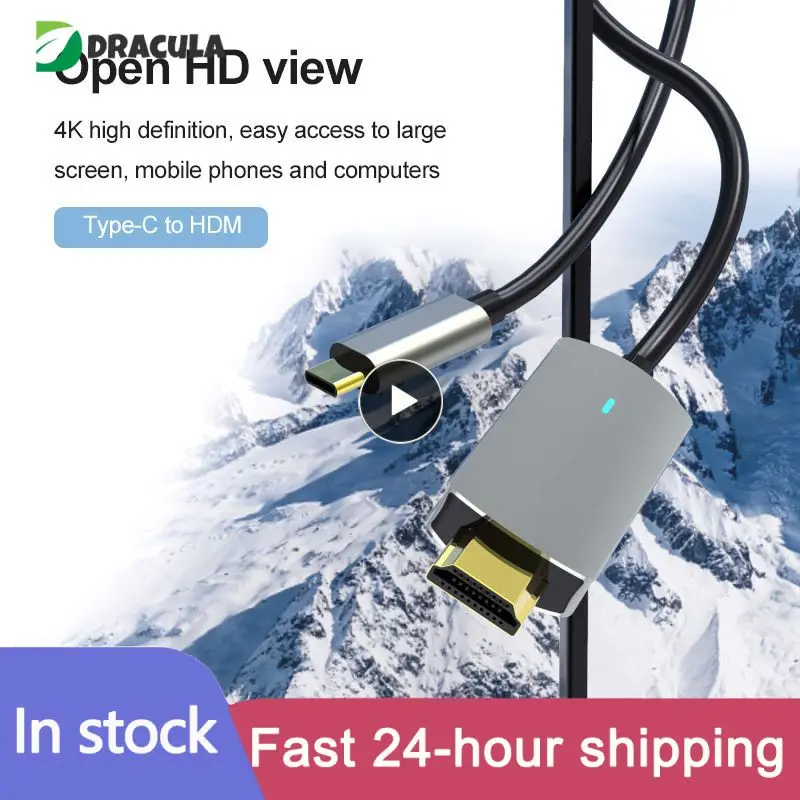 

Simple Usb C To Hd 4k Cable Aluminum Alloy 4k 60hz Usb Type C To 4k 1080p Adapter Compatible Durable Cable Extend Adapter Pvc