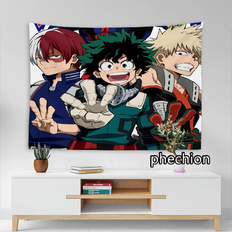 Phechion Новая мода мой герой Академия 3D печать гобелены креативная стена фотообои