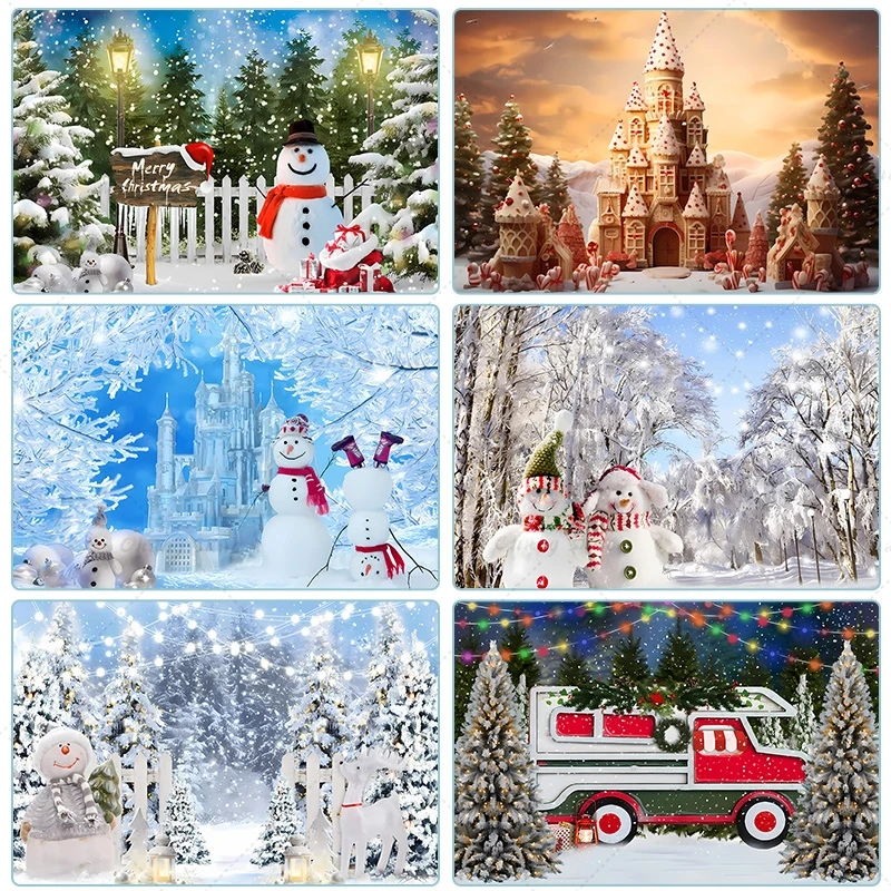 Mocsicka Рождественский фон для фотографии Рождественская елка Зимний снег камин