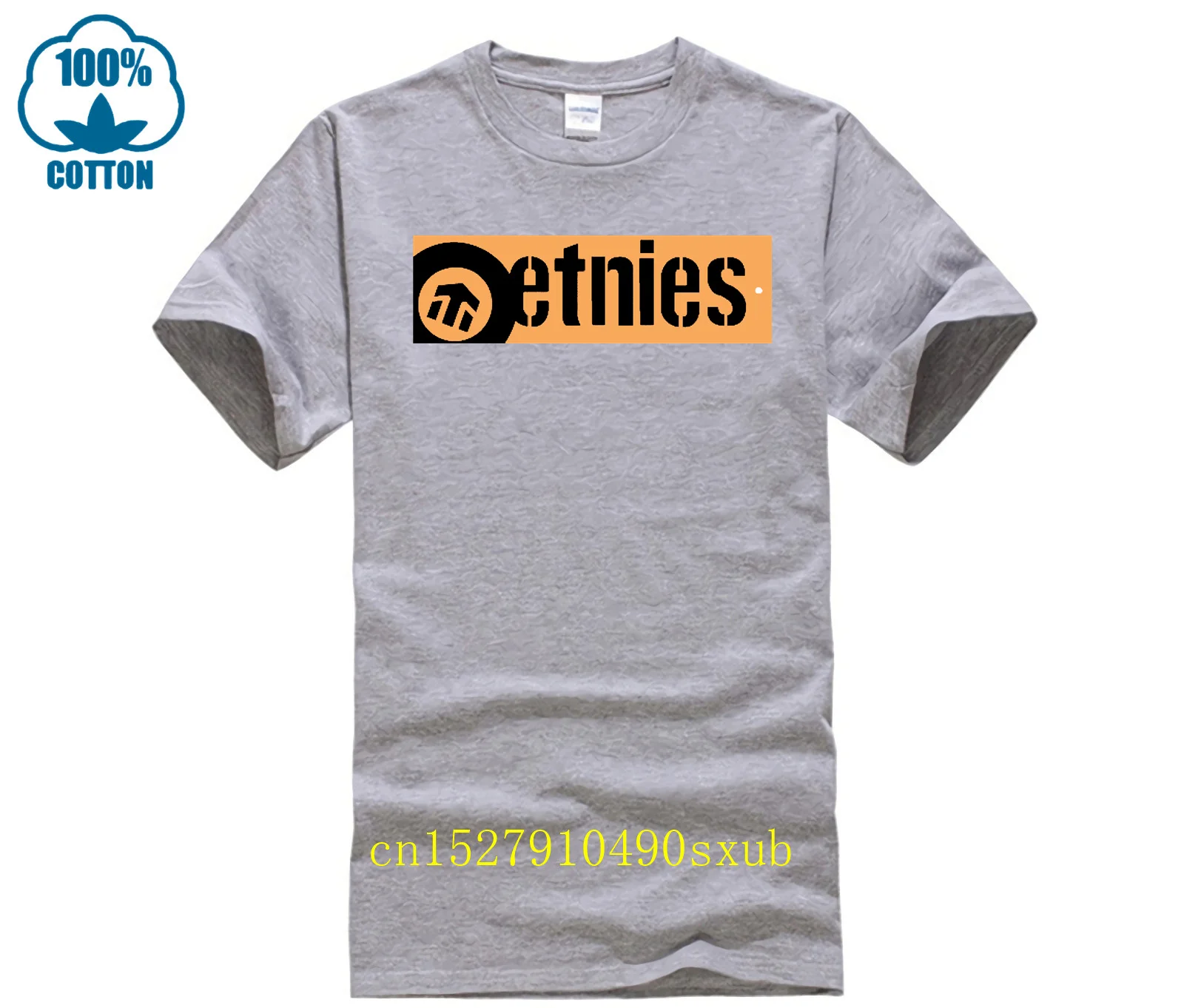 Черная футболка Etnies мужская хлопковая для бодибилдинга высококачественная