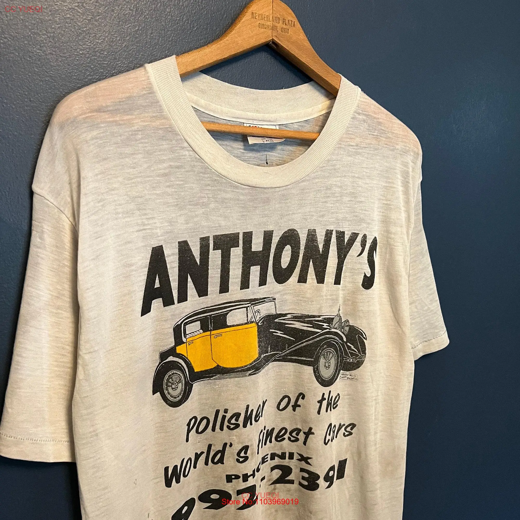 Винтажная футболка с надписью 80 s и принтом Энтони Международная машина польская