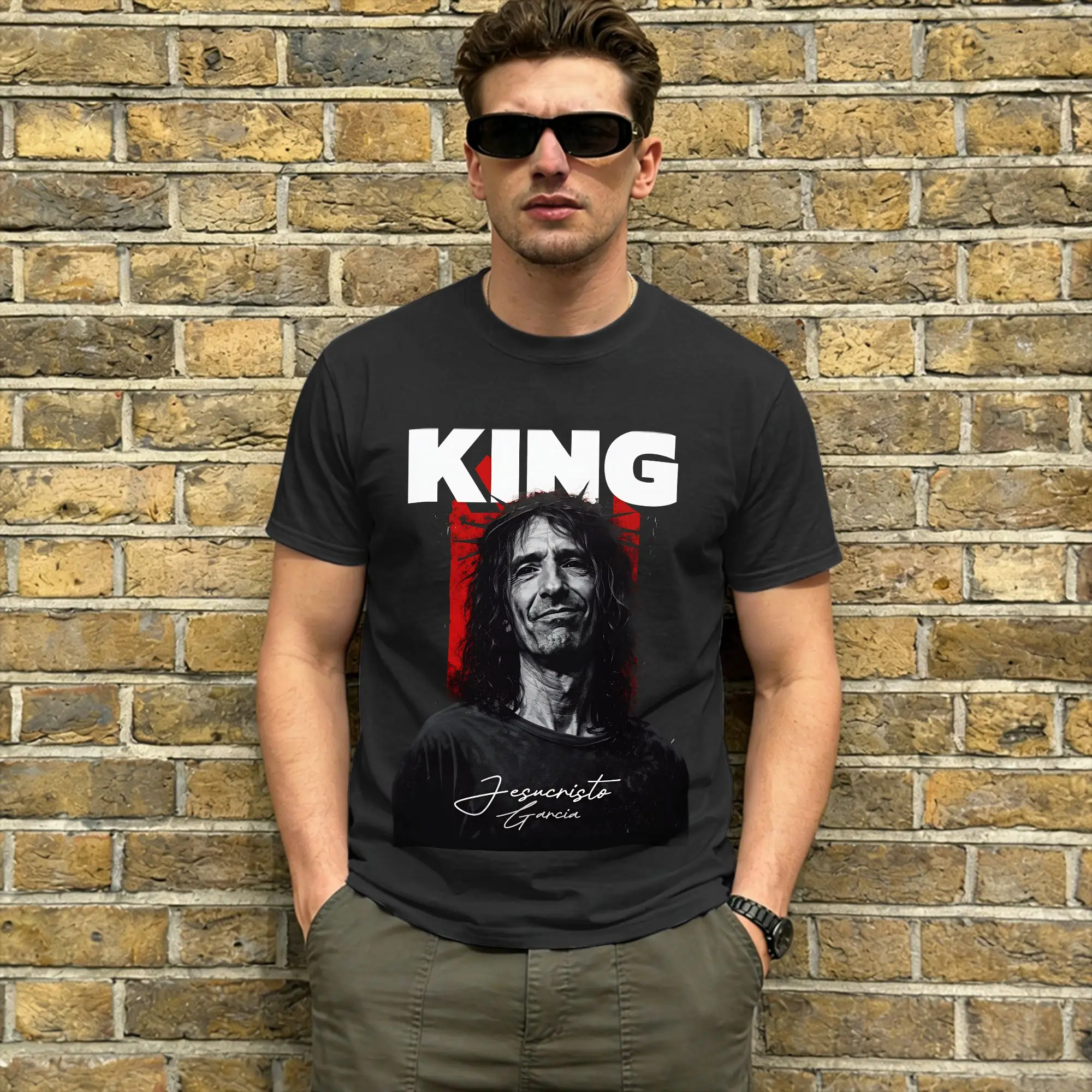 Фото Мужские футболки Extremoduro Robe Iniesta King, винтажные хлопковые футболки с короткими рукавами, футболки с круглым вырезом, топы 4XL 5XL №3