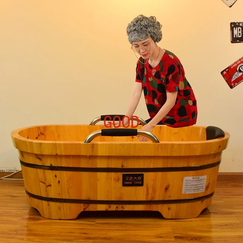 Деревянное лекарственное ведро для ванны с горячей водой цельная деревянная