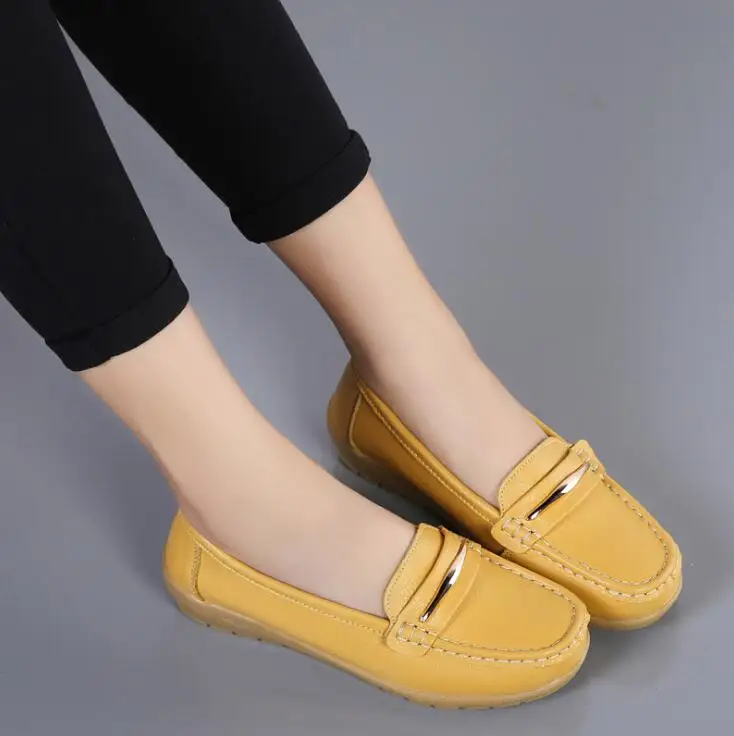 Новые женские туфли из натуральной кожи мокасины на плоской подошве лоферы