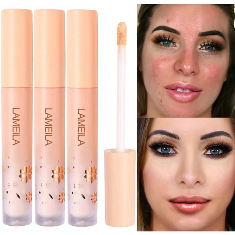 

3 Colors Liquid Concealer Facial Covering Moisturizing Oil Control Foundation Invisible Pores Dark Circles Freckle Face Makeup