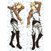 anime attack on titan dakimakura cover throw pillows soft cushion bedding long peachskin 2way otaku gift pillowcase