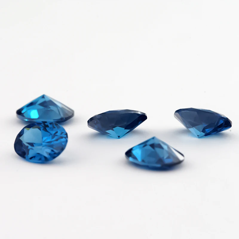 Фото Размер 2x3mm ~ 10x14mm овальной формы свободный циркониевый куб камень 5A CZ камни зеленый морской синий кофе Танзанит, цветное родолит №4