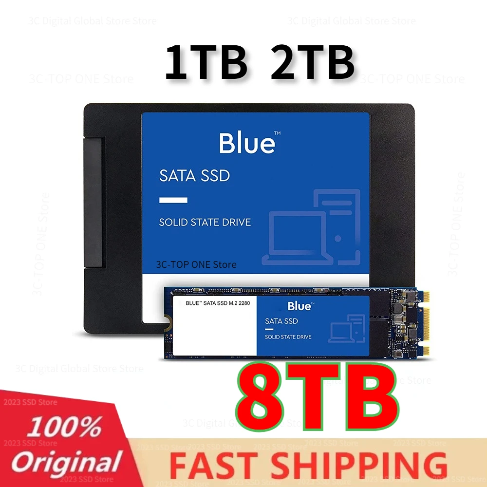 

8TB 2023 New SSD 1TB Hard Drive Disk Sata3 2.5 Inch Ssd TLC 500MB/s Internal Solid State Drives for Laptop and Desktop 500GB 2T