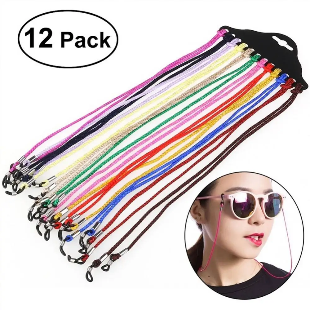 

12Pcs Glasses Rope Strap Spectacle Sunglasses Eyewear Cord String for Tavel Eyeglasses Lanyard Neck Rope Strap