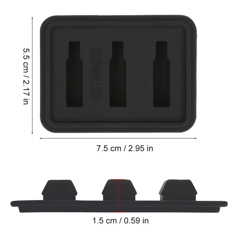 

Черный силиконовый глушитель 448D для гитары, детали для акустической и классической гитары