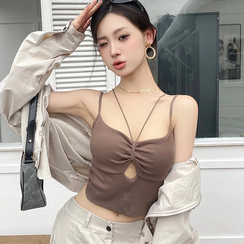 Летний женский топ без рукавов сексуальная кружевная майка с лямкой на
