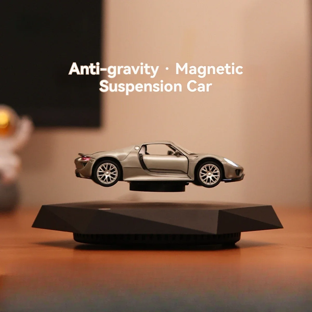 Magnetic Levitating Car Ornament Modern Home Décor Perfect Gift for Enthusiasts Kids and Men Creative Auto Spinning Model