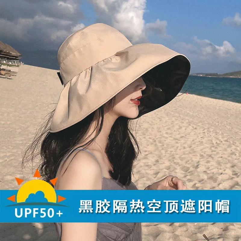 Summer Casual Sunshade Hats UV Protection Outdoor Quick-drying Sun Hat for Women Summer Beach Soft Foldable Wide Brim Bucket Cap