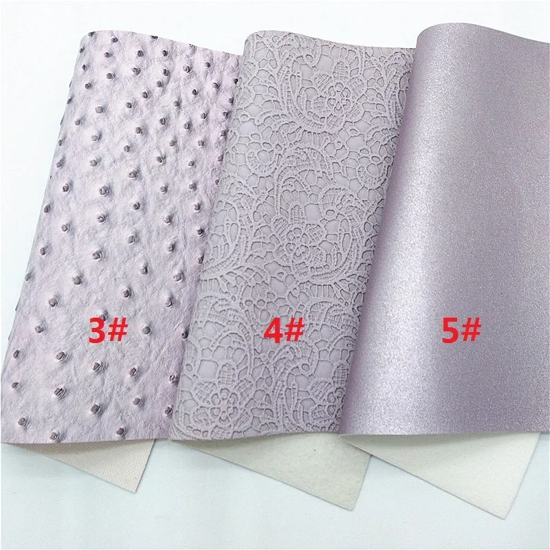 Светильник фиолетовые блестящие кожаные листы страусиные цветы тисненые из