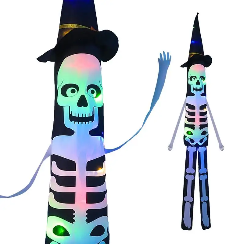 

Halloween Witch Hat Light Decorations Hang Glowing Ghost Witch Pumpkin Hats String Lights Hang Lighted Glowing Ghost Decor Yard