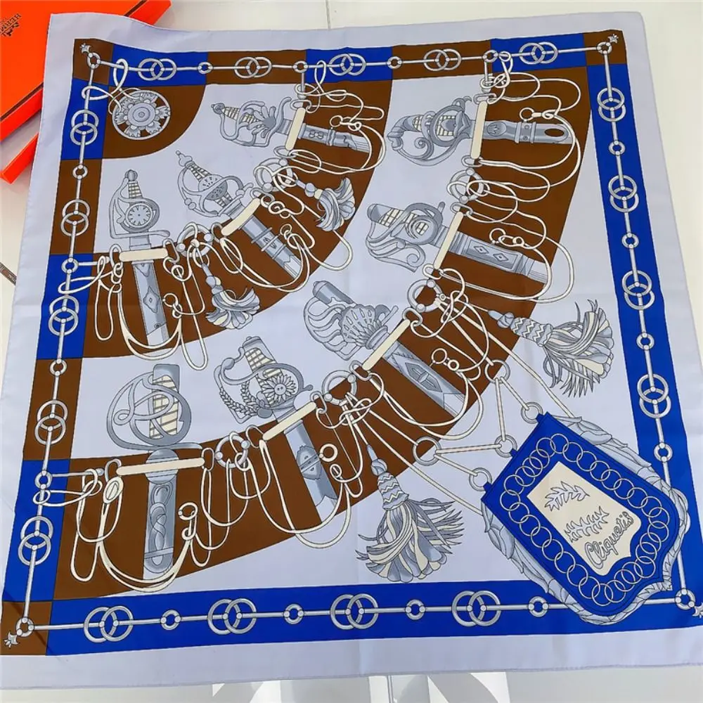 Квадратные шарфы ручной работы новинка роскошная бандана 90 см Солнцезащитный