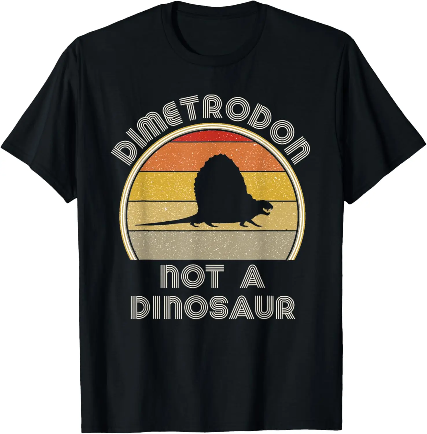 Футболка Dimetrodon Dinosaur Fact в стиле ретро для палеонтологии взрослых