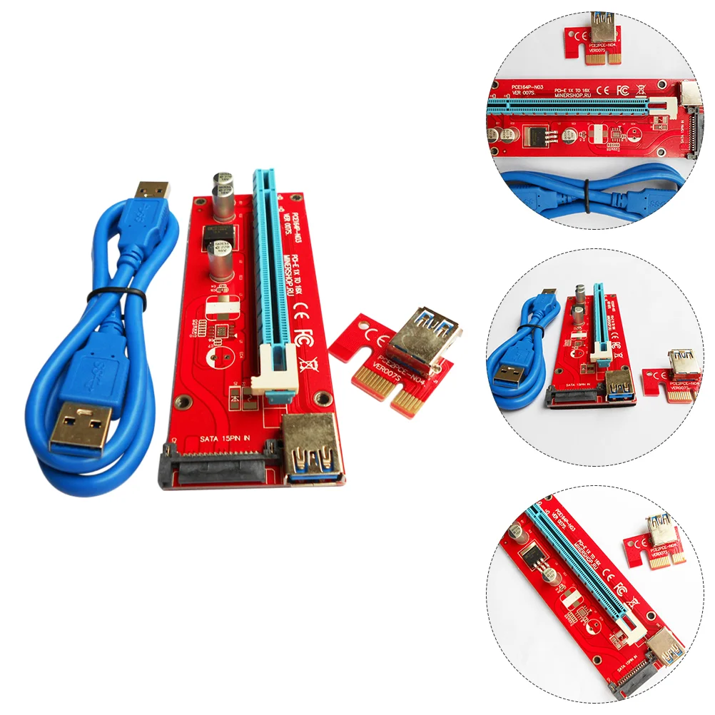 

1 компл. Практичный GPU Майнер Замена PCI-E удлинитель PCI-E Райзер PCI-E адаптер