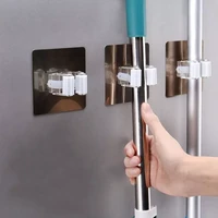 202224pcs adhesive multi purpose hooks wall mounted mop organizer holder rackbrush broom hanger hook kitchen bathroom strong ho