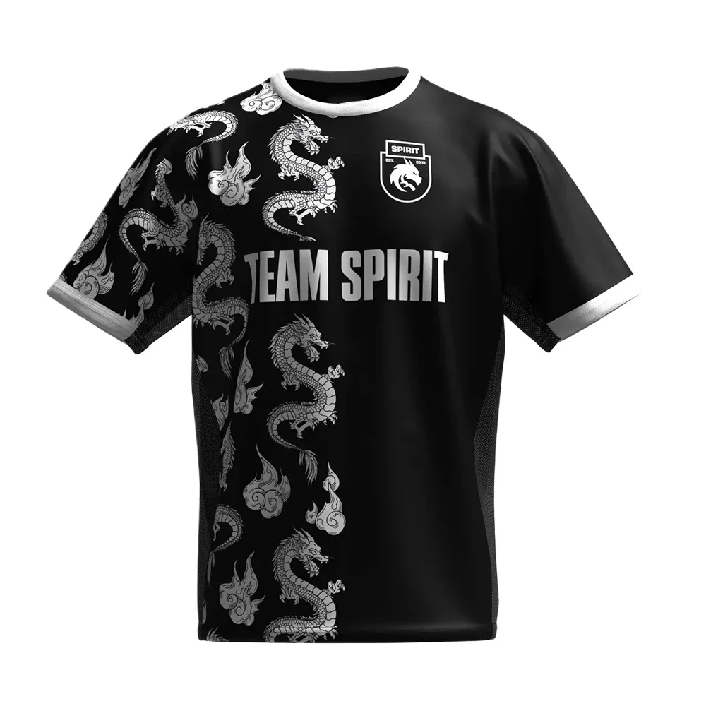 Фото 2024 Новая футболка Team Spirit Джерси Dota CS GO ESports Game Uniform Мужская футболка Player Donk Sports Contest Одежда Футболки для фанатов №1