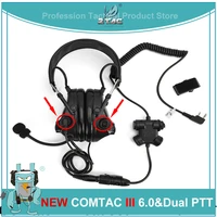 z tac tactical headset peltor comtac iii dual ptt noise reduction pickup military airsoft accessories headset for hunting shooti
