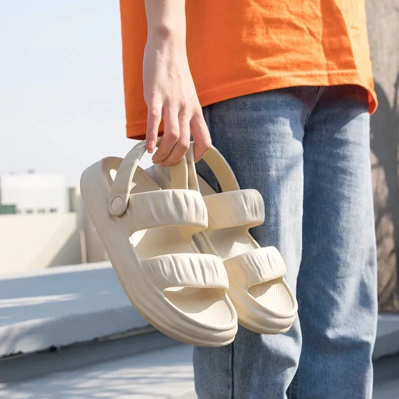 

Summer Women Cloud Slippers Thick Bottom Sandals Plus Size Outdoor Non-slip Soft Sole Beach Casual Chunky Eva Home Slides 2022