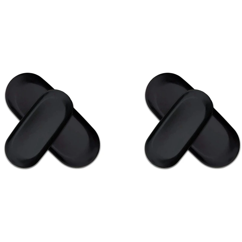 

4X Oval Storage Tray Items Tray Oval Cosmetic Trays Candles Tray Black Serving Trays Buffet Plate For Home Decoration