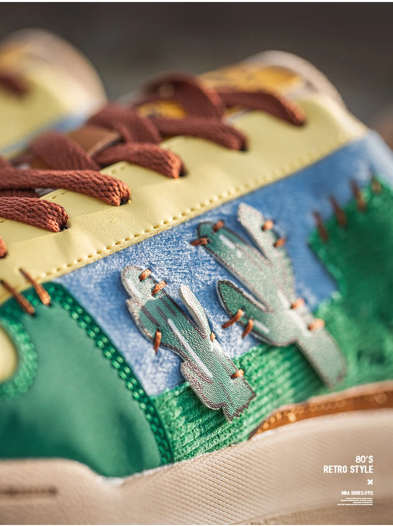 Женские вельветовые кроссовки Maden 2022 обувь для скейтборда с кактусами в стиле