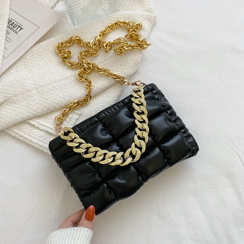 

2022 модная сумка через плечо в клетку, модные сумки через плечо на толстой цепочке для женщин, брендовые дизайнерские сумки и кошельки