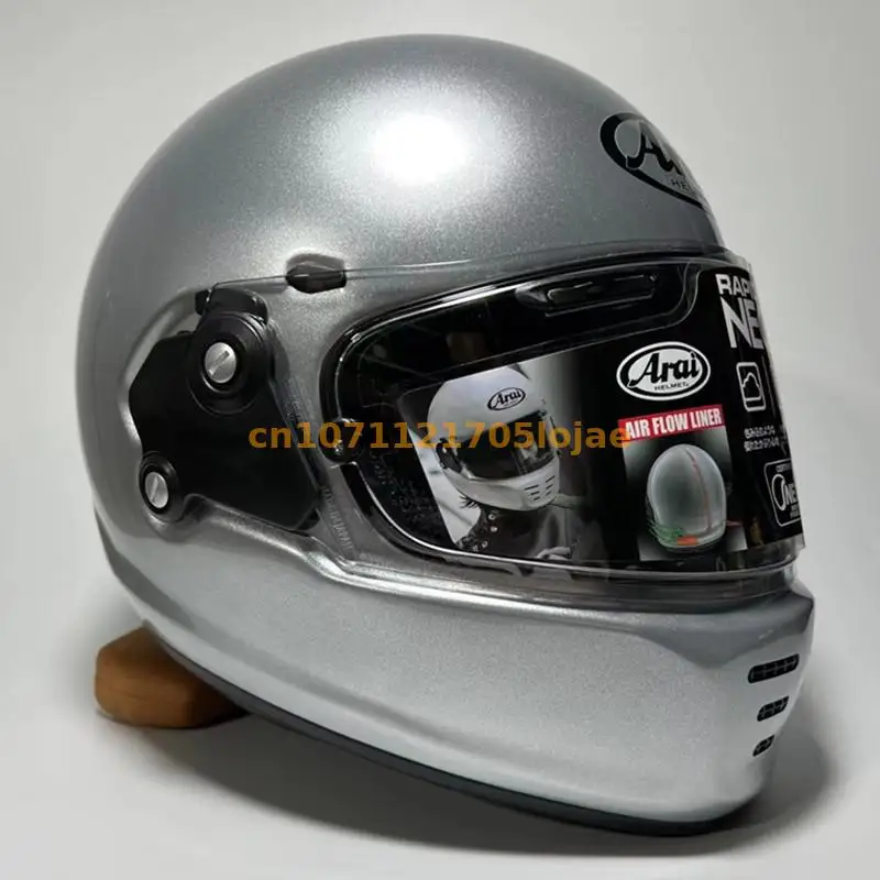 

RAPIDE-NEO CAFE RACER классический стиль винтажный Полнолицевой шлем, для Harley мотоциклетной дороги и гоночной защиты шлем ярко-серебряный