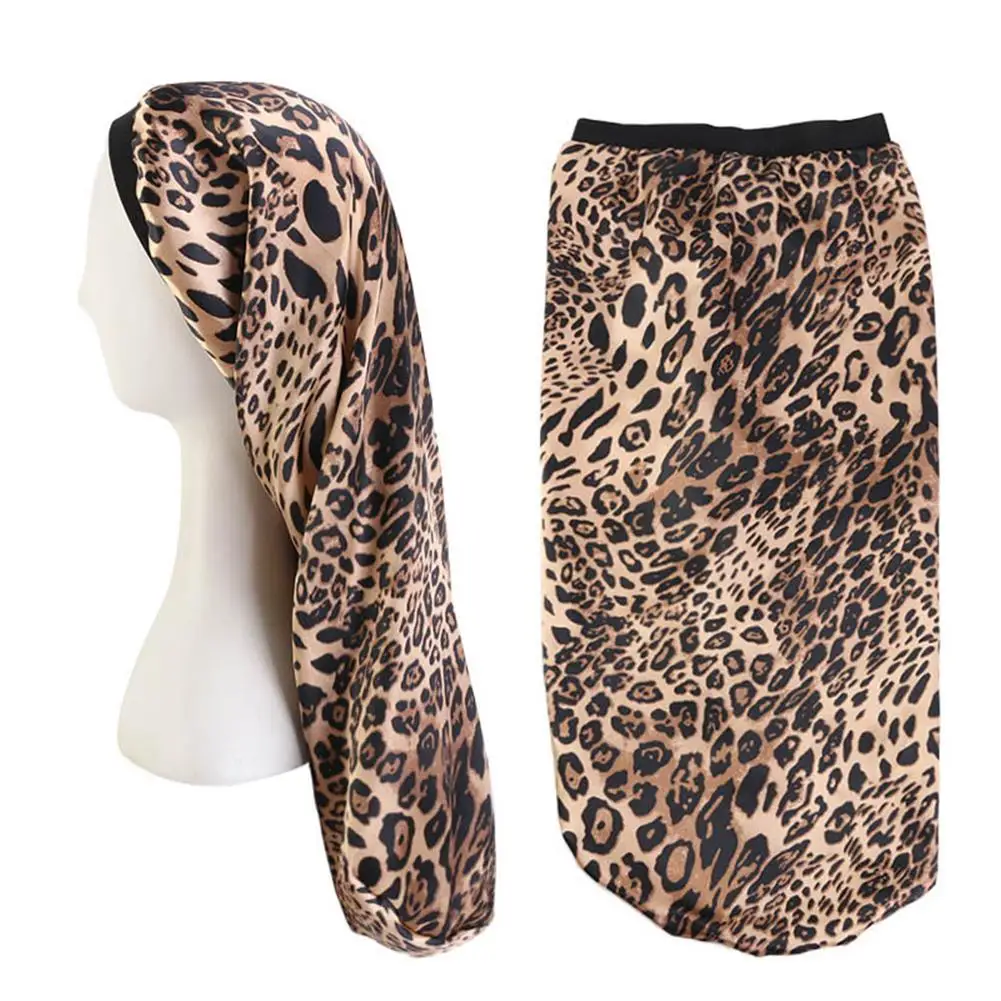 

Головной убор шикарная очень длинная красочная шапка для сна атласная шапка для сна свободная для красоты