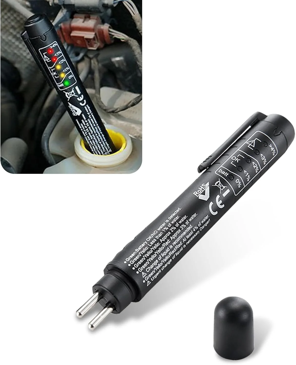 

1 Шт., Цифровой Тестер Тормозной Жидкости, Автомобильный Инструмент Для Проверки Качества Масла, Портативное Устройство