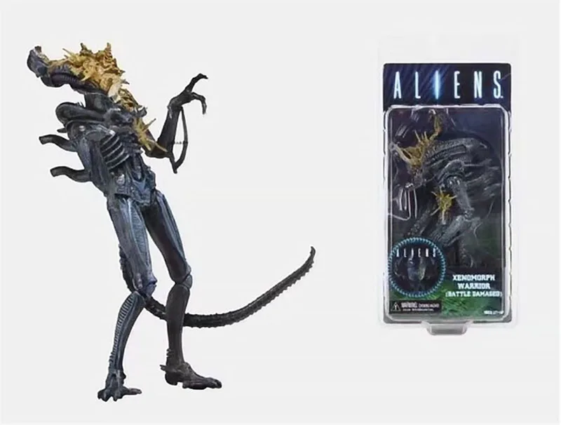

NECA Xenomorph Warrior Alien Battle Damaged Action Figure Aliens Predator Toy Collectable Model Birthday Gift Horror Aliens 18cm