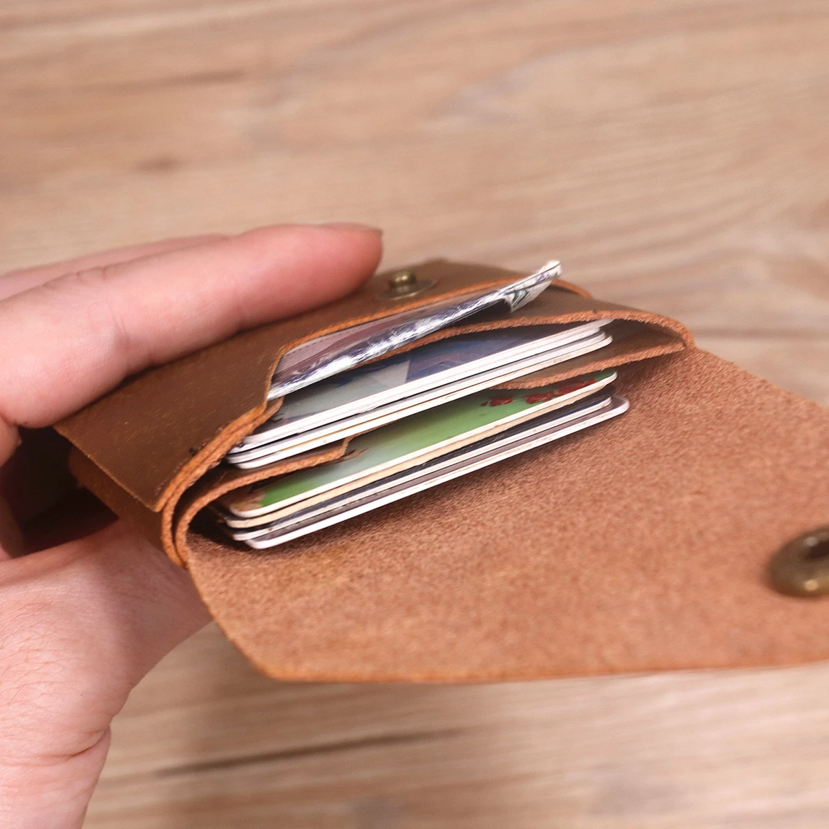 Мужской кожаный кошелек с отделением для кредитных карт из натуральной кожи