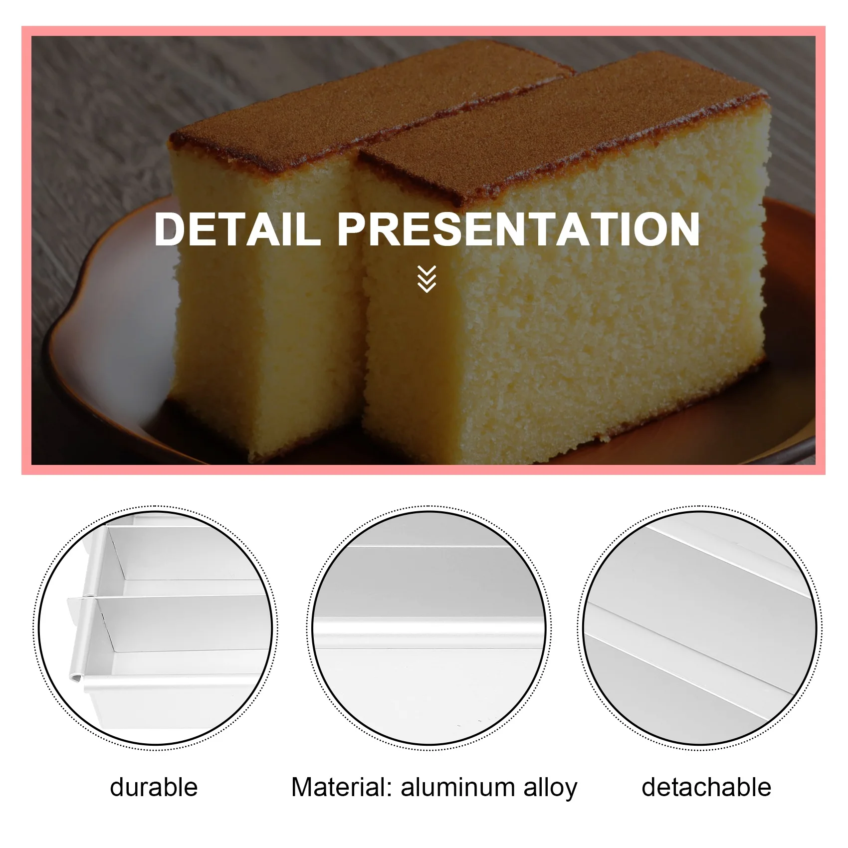 Форма для торта Battenberg коммерческий алюминий с анодированным весом серебро A