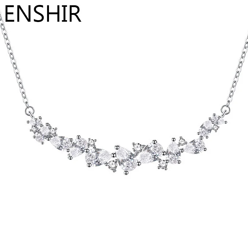 Жемчужное ожерелье ENSHIR с бахромой из циркония в форме сердца и звезды для женщин, роскошная цепочка до ключицы, изысканная Модная бижутерия, подарки Жемчужное ожерелье ENSHIR с бахромой из циркония в форме сердца и звезды для женщин, роскошная цепочка до ключицы, изысканная Модная бижутерия, подарки