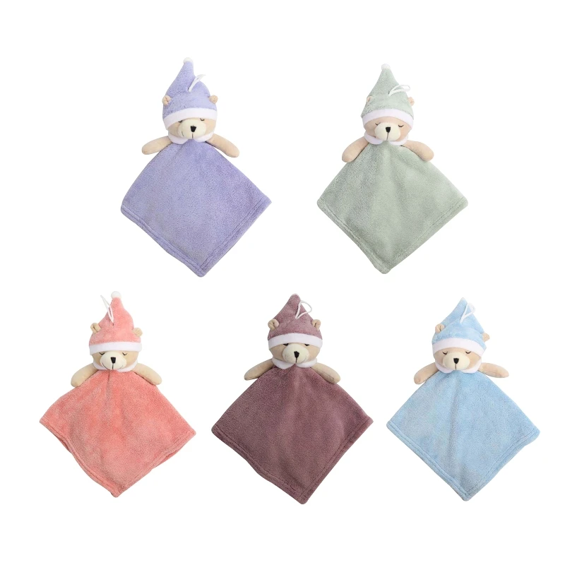 

Baby Hand Towel Cute Cartoon Bear Soft Hanging Wipe Bath Face Towel for Children