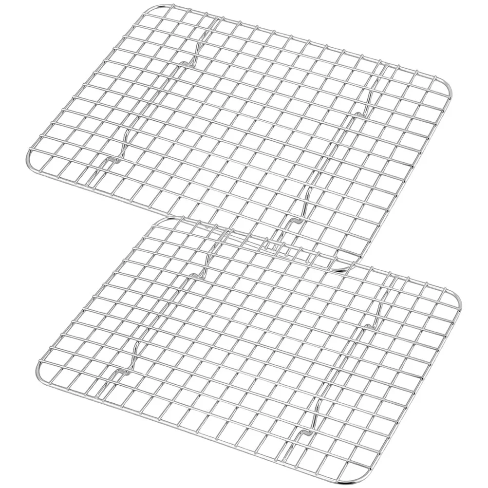 

Rack Cooling Wire Baking Grill Oven Stainless Steel Bbq Bread Tray Racks Sheet Roasting Drying Stackable Mesh Cake Rust Proof