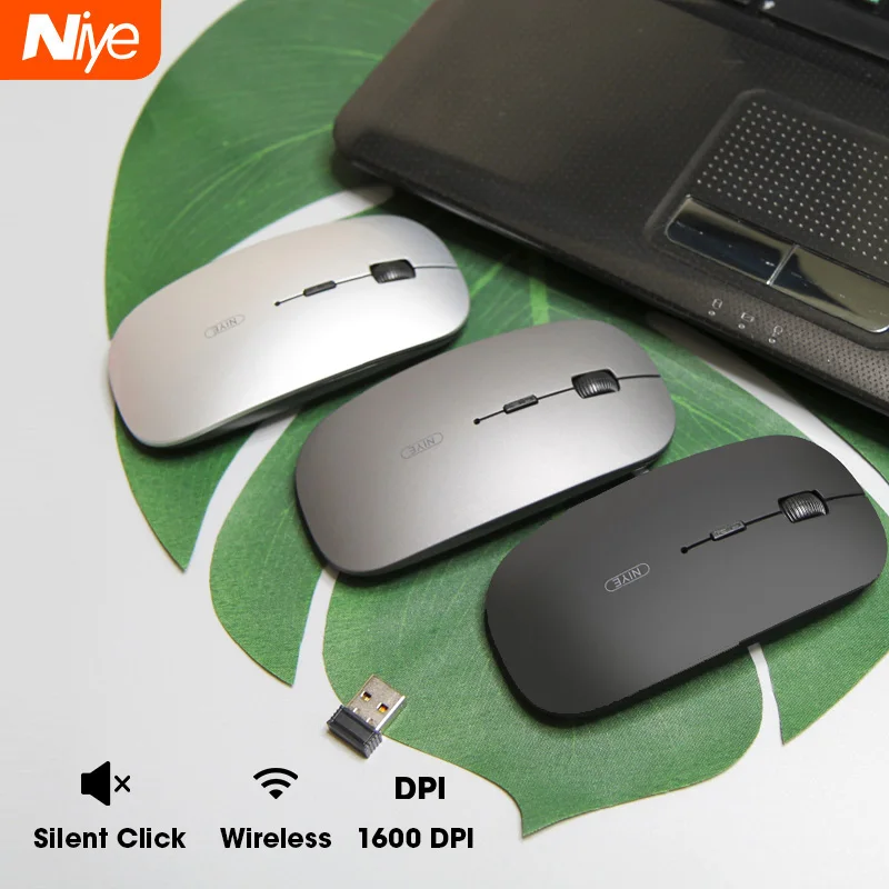 

Ergonomic Wireless Mouse 2.4GHz Click Silent Gaming Mouses 1600 DPI Mause For Computer Laptop PC Office Mice Not Bluetooth Mouse