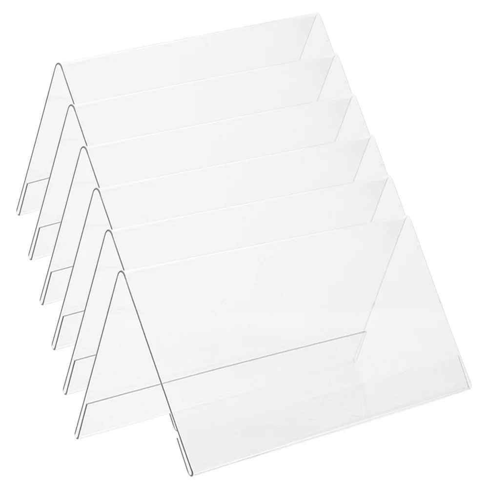 

6 Pcs Conference Board Acrylic Display Shelves Blank Signs Seating Stand Oil Pen Welcome