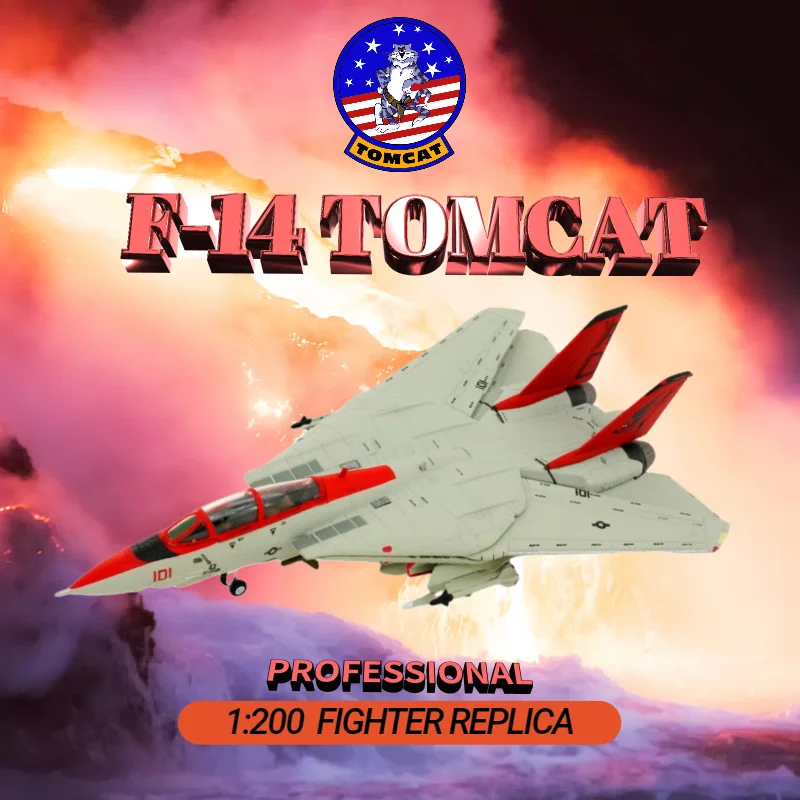 

Limited Edition Hogan 1:200 Scale Fighter Model Battle Plane Collectible Replica Grumman F-14B Tomcat Combat Aircraft Miniature