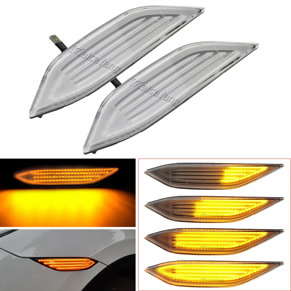 

2x Dynamic LED Side Marker Blinker Repeater Turn Signal Light Indicator Lamps For Porsche Cayenne 958 92A 2010-2014 95863107200