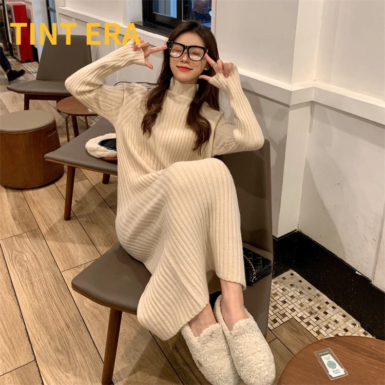 

Трикотажное платье с воротником-лодочкой, на осень/зиму