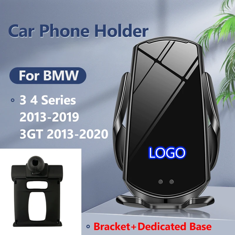 

Автомобильный держатель для телефона для BMW 3 4 серии 3GT F30 F31 2013-2019 15 Вт, держатель для беспроводной зарядки QI, специальное основание, декорати...