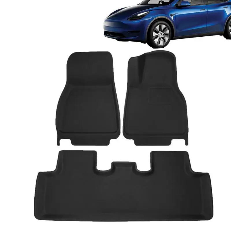 

Полное окружение коврики для Tesla Model 3 Y 2023, левый и правый, для вождения в любую погоду, противоскользящие, водонепроницаемые, автомобильные к...