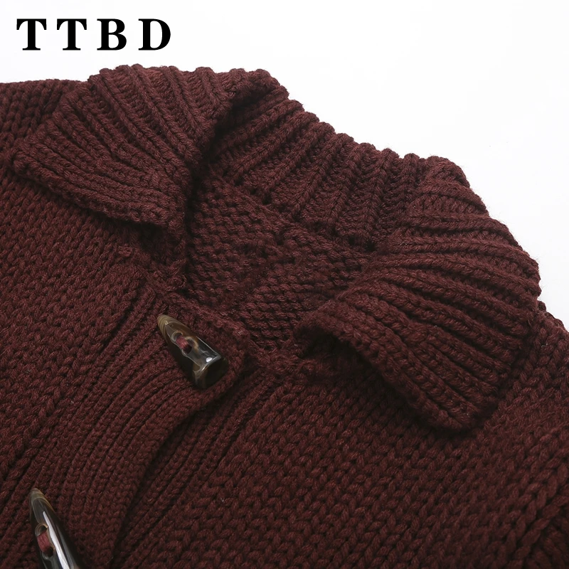 TTBD 2024 осенний женский повседневный вязаный однобортный кардиган винтажный