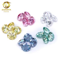 know dream color round cut certified moissanite gemstones pass diamond test precious stones brilliant